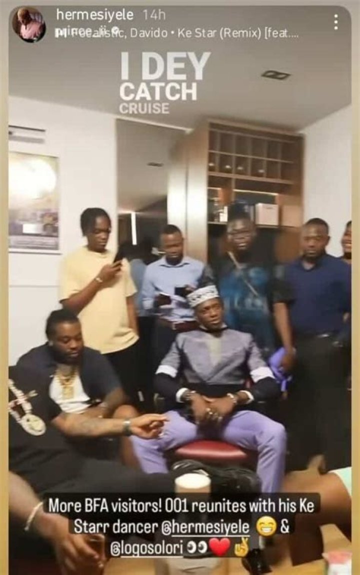 
BBNaija’s Hermes Beams With Joy As He Reunites With Davido 